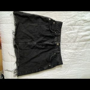 Topshop black jeans mini skirt